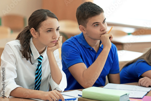 Classmate friends in classroom