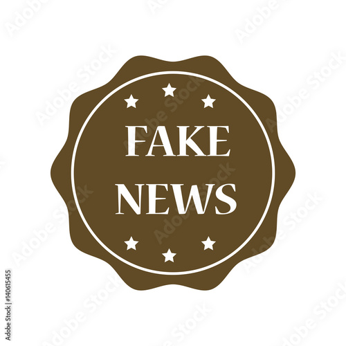 Fake News stamp illustration