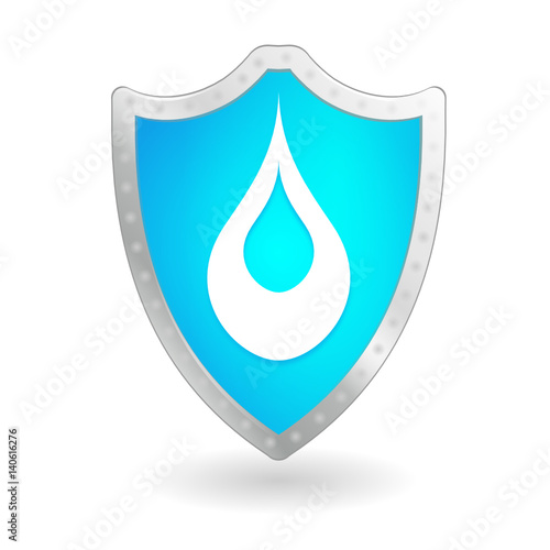 anti humidité sur bouclier bleu