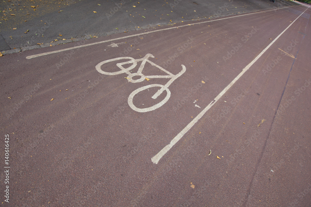 Obraz premium Sign of bicycle parking on street