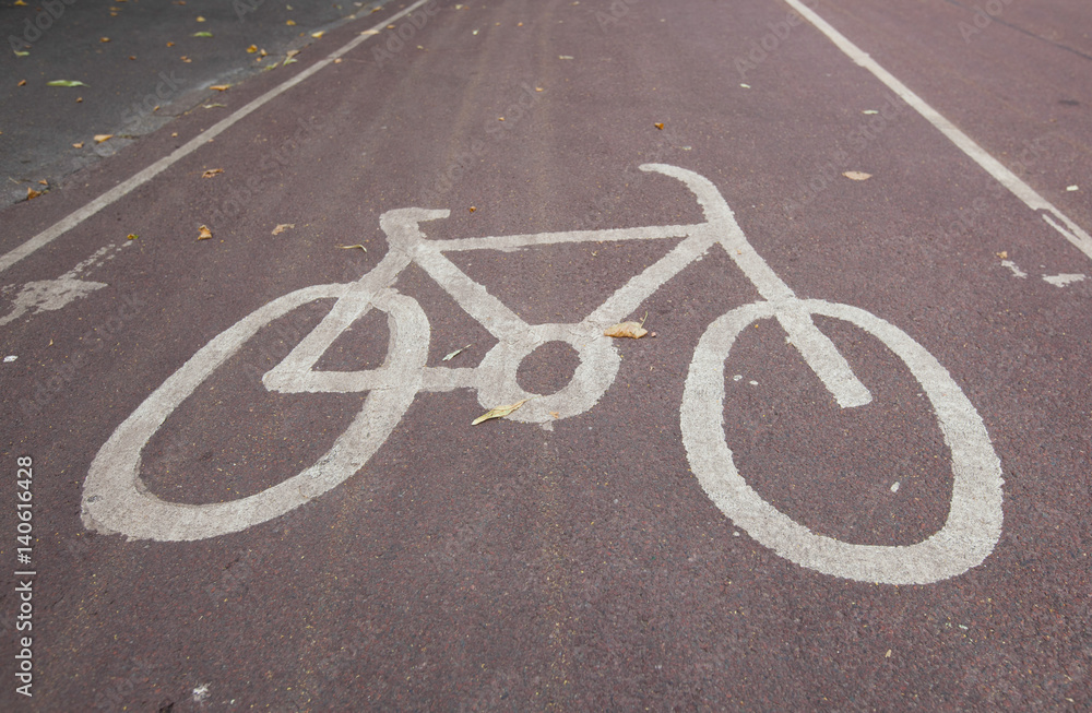Obraz premium Sign of bicycle parking on street