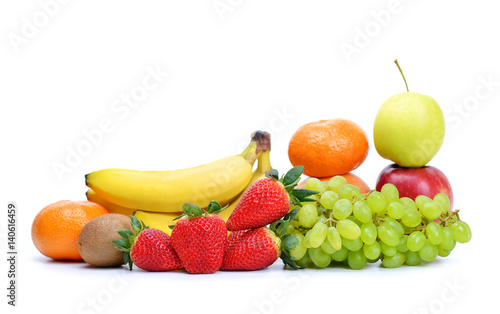 Fresh juicy fruit isolated on a white background.