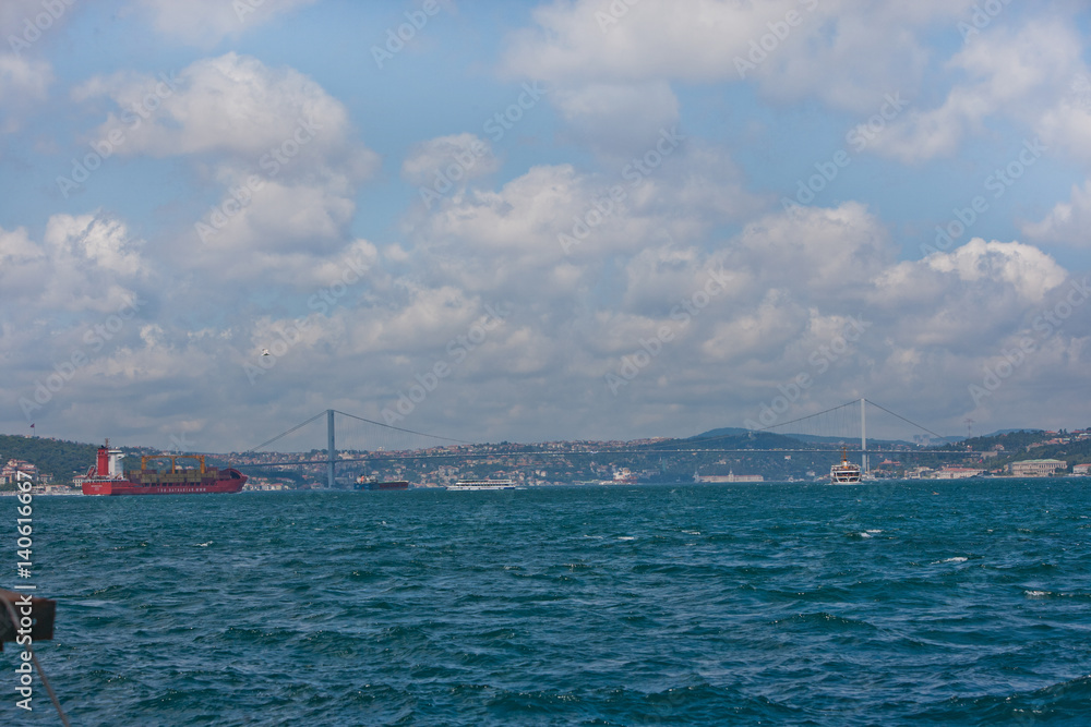 Bosphorus bridge over the bosphorus strait