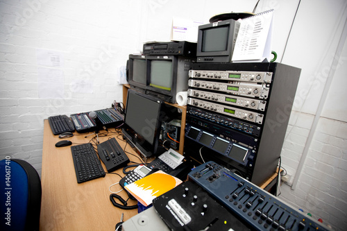 Computer and electric equipment in television studio