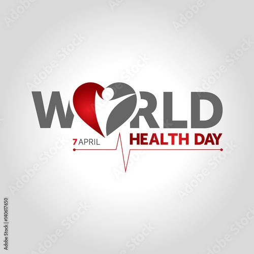 7 april world health day concept design vector illustration