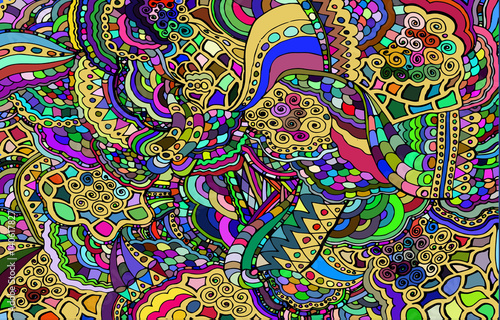 Abstract colored background from a variety of patterns.Vector