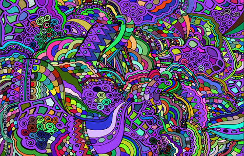 Abstract colored background from a variety of patterns.Vector