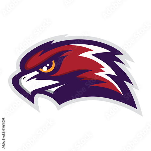 Hawk Head Mascot Vector Logo