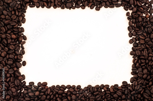 Roasted coffee beans frame 
