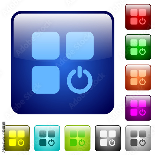 Close component color square buttons