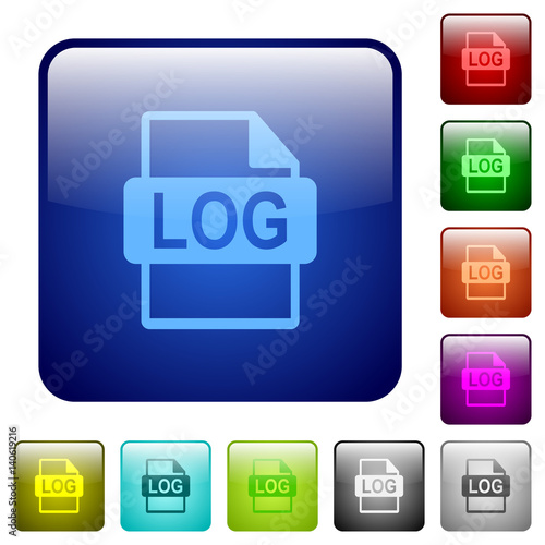 LOG file format color square buttons