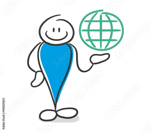 Stick Figure Series Blue / Ausland