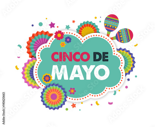 Cinco de mayo, Mexican fiesta banner and poster design with flags, decorations,