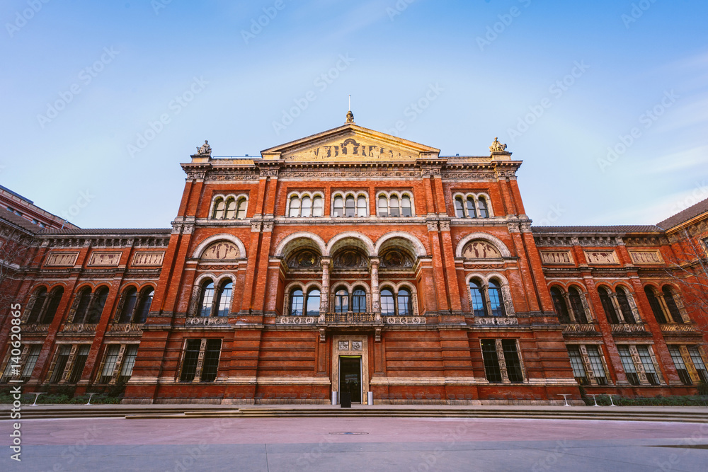 Victoria and Albert museum entrance, London, England