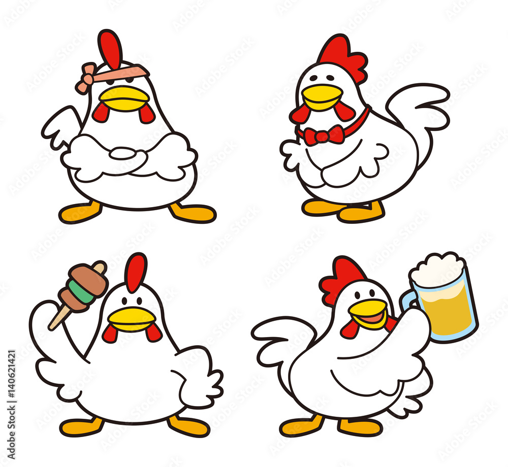 ニワトリ 鶏 焼き鳥屋 動物 動物キャラクター アニマル Stock Illustration Adobe Stock ニワトリ 鶏 焼き鳥屋 動物 動物キャラクター アニマル Stock Illustration Adobe Stock