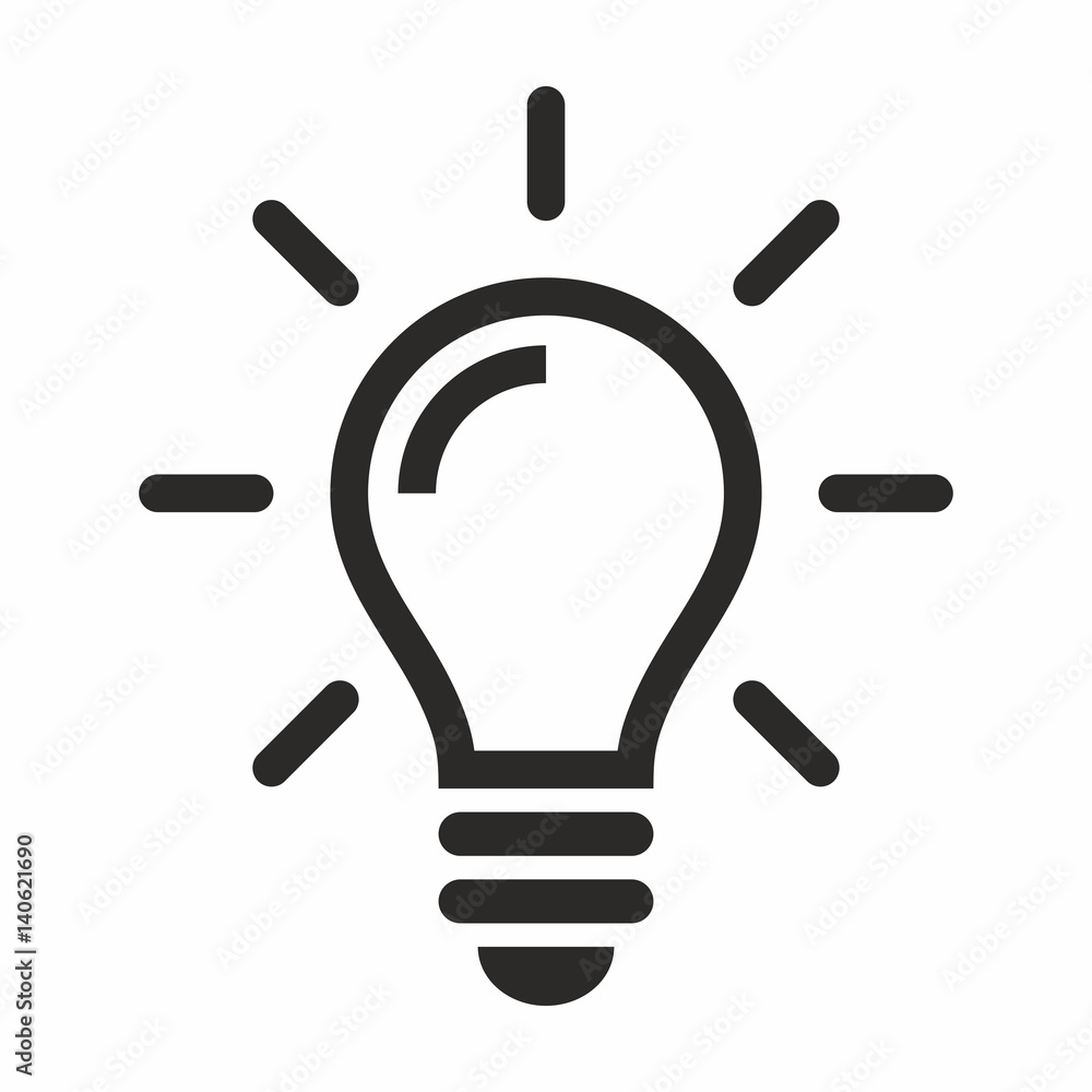 Light bulb icon - obrazy, fototapety, plakaty 