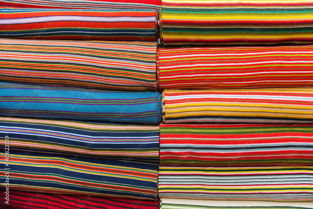 Full frame shot of multicolored fabric bolts Full frame shot of multicolored fabric bolts