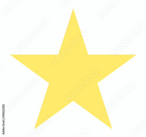 Gold Star shape isolated on white background. flat sign. Yellow internet concept. Trendy vector decoration symbol for website design  mobile app. Logo illustration. vector illustration.