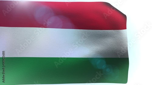 Hungary flag blowing in the wind waving wave photo