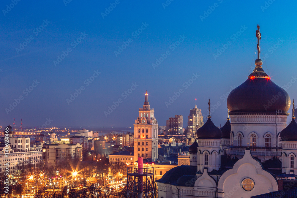 Obraz premium The Annunciation Cathedral (Orthodox Church ) in the center of Voronezh city