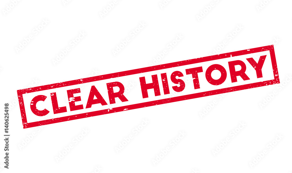 Fototapeta premium Clear History rubber stamp. Grunge design with dust scratches. Effects can be easily removed for a clean, crisp look. Color is easily changed.