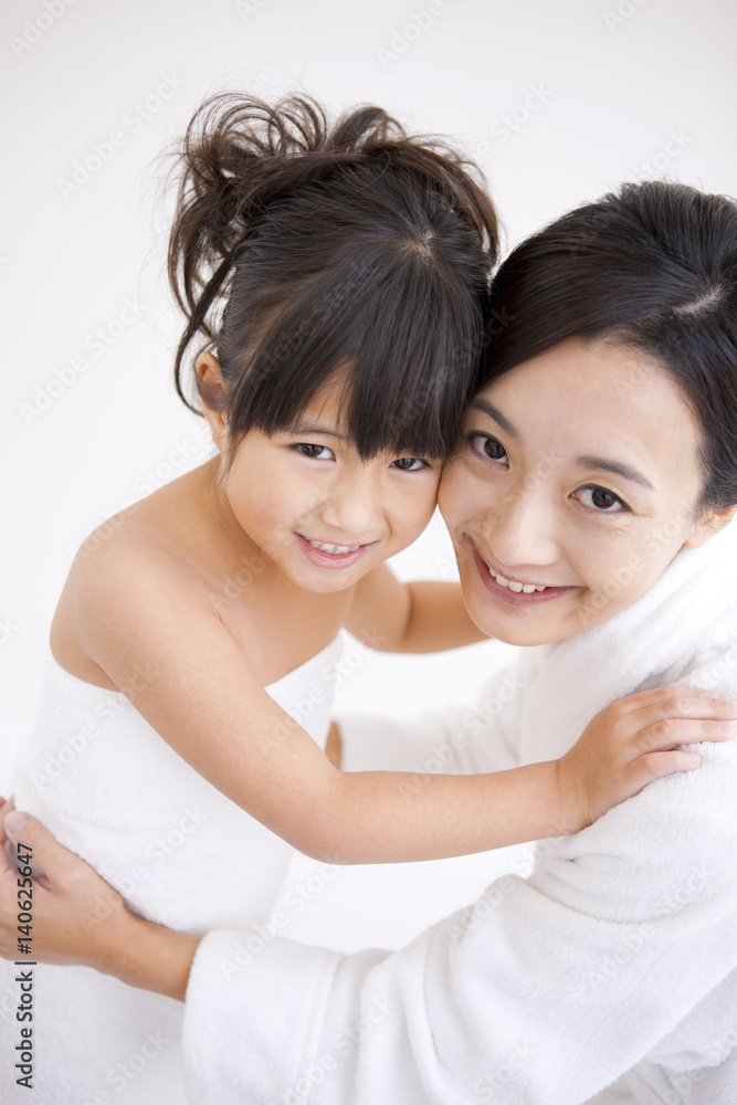 Portrait of mother and daughter Portrait of mother and daughter