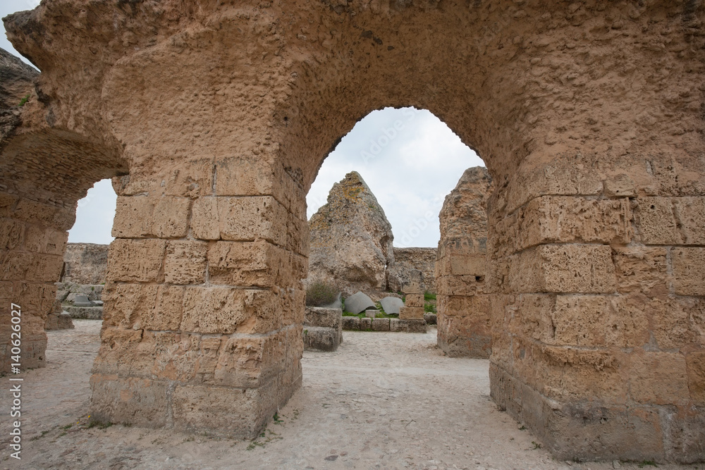 Archs at Antonine Thermae, Tunis, Tunisia