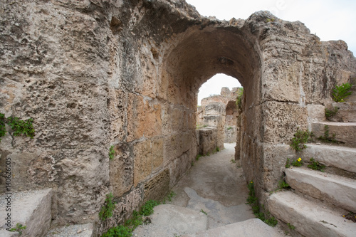 Archway at Antonine Thermae  Tunis  Tunisia