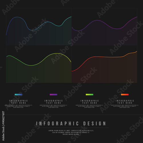 Wallpaper Mural Minimal Style Vector infographic template. Business concept for content, diagram, flowchart, steps, parts, timeline infographics, workflow layout, chart Torontodigital.ca