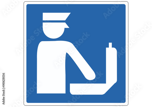 Schild Zollkontrolle Zone