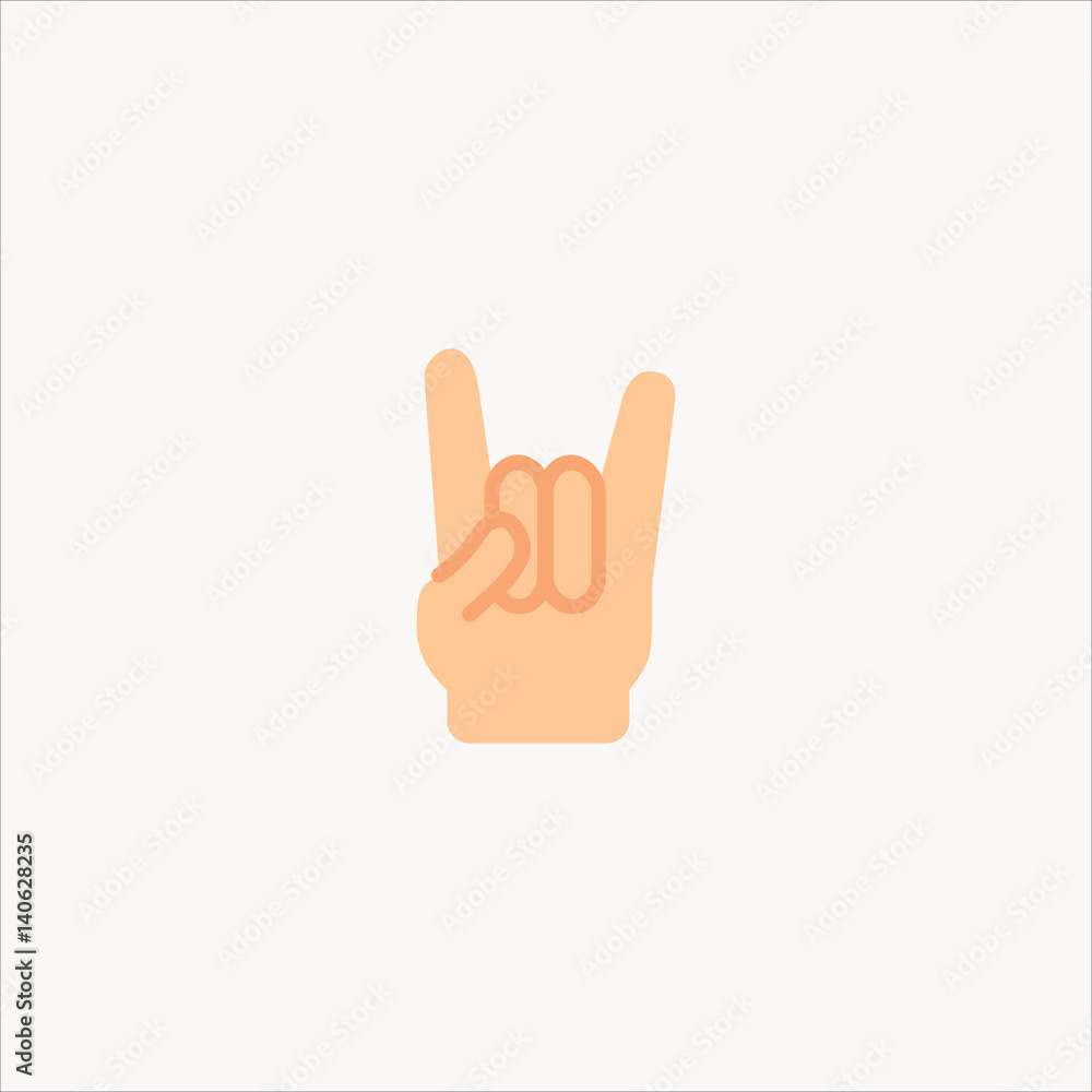 rock and roll icon flat design rock and roll icon flat design
