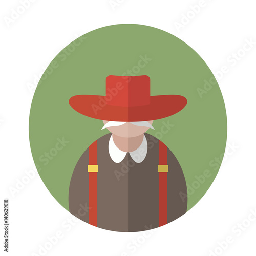 Agrarian or agricultural farmer. People vector illustration or agriculture rural theme.