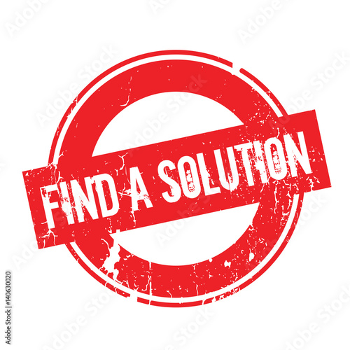 Find A Solution rubber stamp. Grunge design with dust scratches. Effects can be easily removed for a clean, crisp look. Color is easily changed.