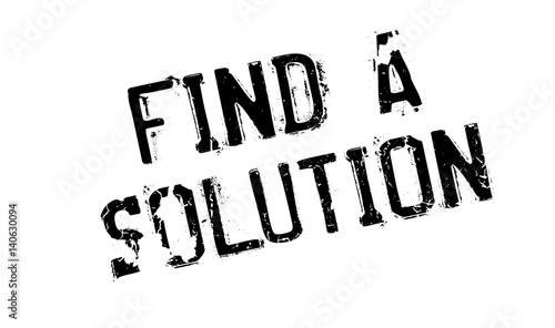 Find A Solution rubber stamp. Grunge design with dust scratches. Effects can be easily removed for a clean, crisp look. Color is easily changed.