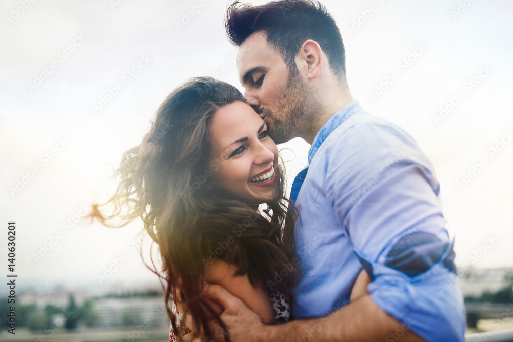 Beautiful couple in love dating outdoors Beautiful couple in love dating outdoors