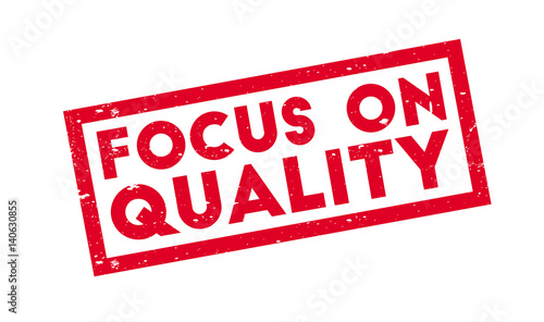 Focus On Quality rubber stamp. Grunge design with dust scratches. Effects can be easily removed for a clean, crisp look. Color is easily changed.