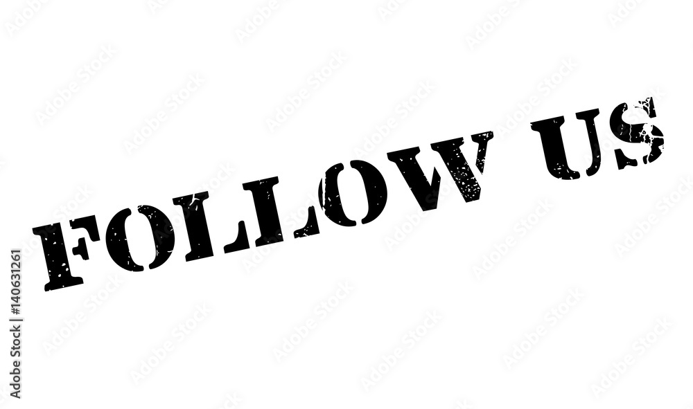 Follow Us rubber stamp. Grunge design with dust scratches. Effects can be easily removed for a clean, crisp look. Color is easily changed. Follow Us rubber stamp. Grunge design with dust scratches. Effects can be easily removed for a clean, crisp look. Color is easily changed.