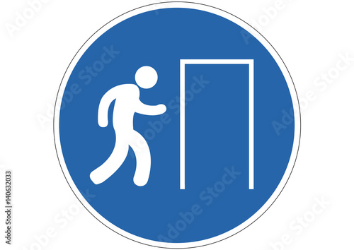 Schild Ausgang