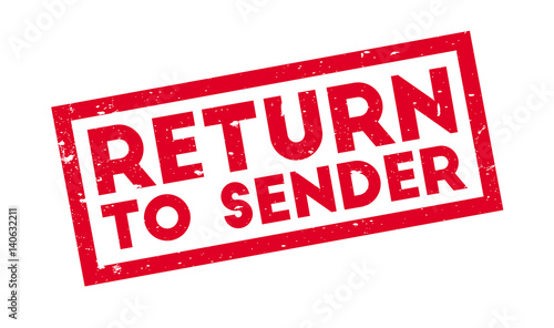 Return To Sender rubber stamp. Grunge design with dust scratches. Effects can be easily removed for a clean, crisp look. Color is easily changed.