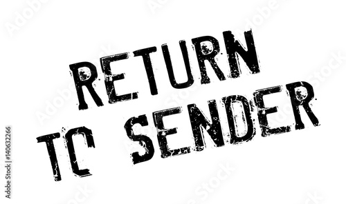 Return To Sender rubber stamp. Grunge design with dust scratches. Effects can be easily removed for a clean, crisp look. Color is easily changed.