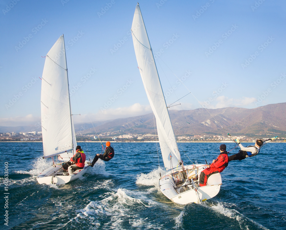Obraz premium sailing Regatta on sea