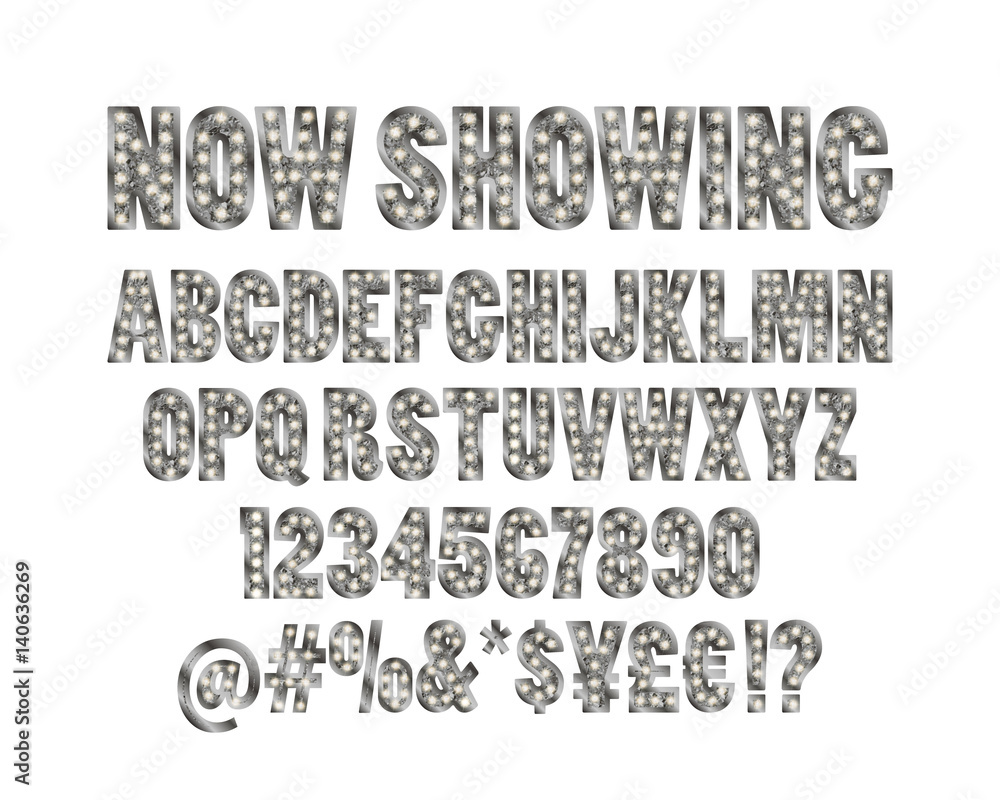 Obraz premium Cinema alphabet vector