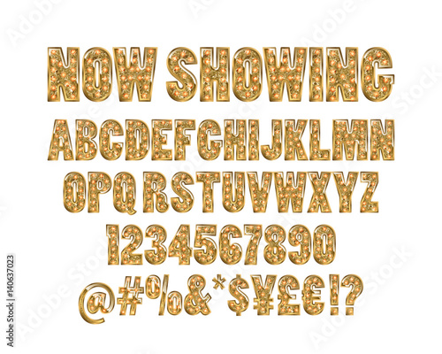 Cinema alphabet vector
