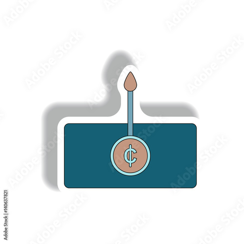 Vector illustration in paper sticker style. infographic design of currency rate