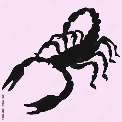 Scorpion silhouette vector isolated