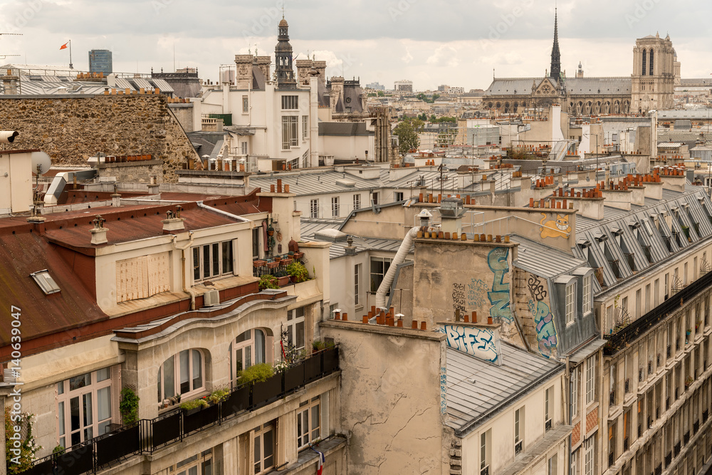 Vista dei tetti di Parigi