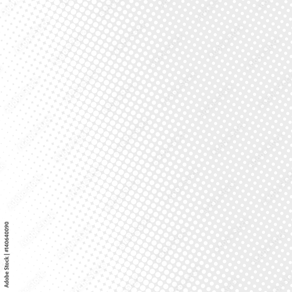 Fototapeta Gradient halftone dots background. Pop art template. White texture. Vector illustration