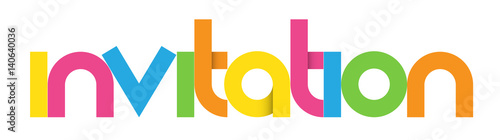 INVITATION Colourful Letters Banner