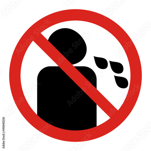 Do not spit sign. No spitting.
