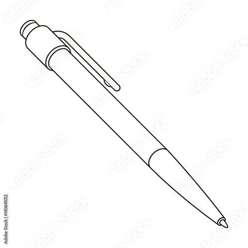 Ball pen. A school pen for writing. Outfit schoolboy.School And Education single icon in outline style vector symbol stock illustration.